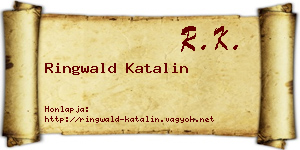 Ringwald Katalin névjegykártya