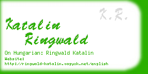 katalin ringwald business card